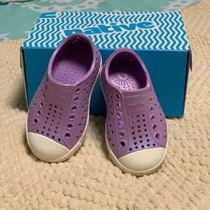 Purple Iridescent Native Shoes.